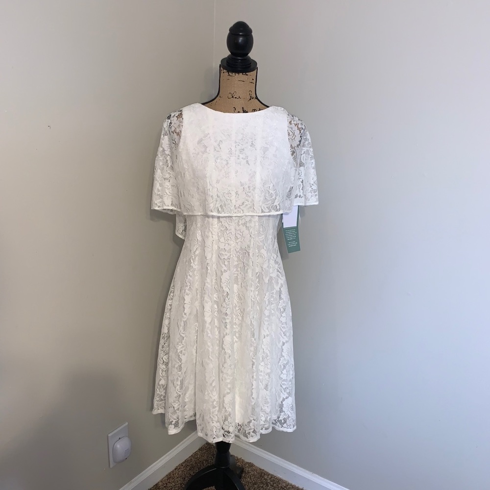 NWT J.Taylor White Mini Dress